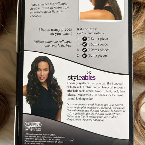 Hairdo 8 pc 18” Wavy Clip In Extension Kit - Honey Ginger / Dark Golden Blonde - Picture 5 of 8